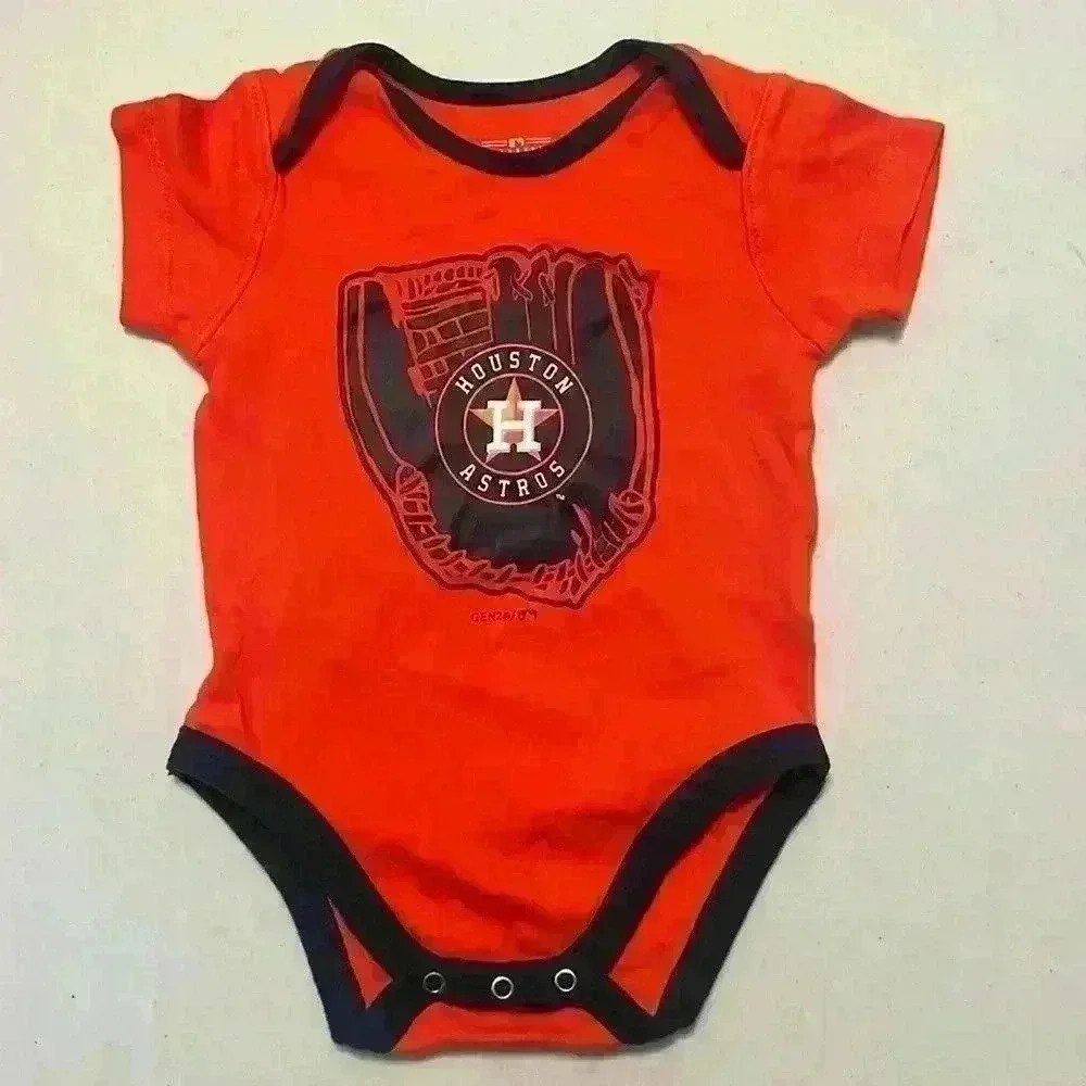 Houston Astros - 3-6M - Bodysuit w/ Snap Closure